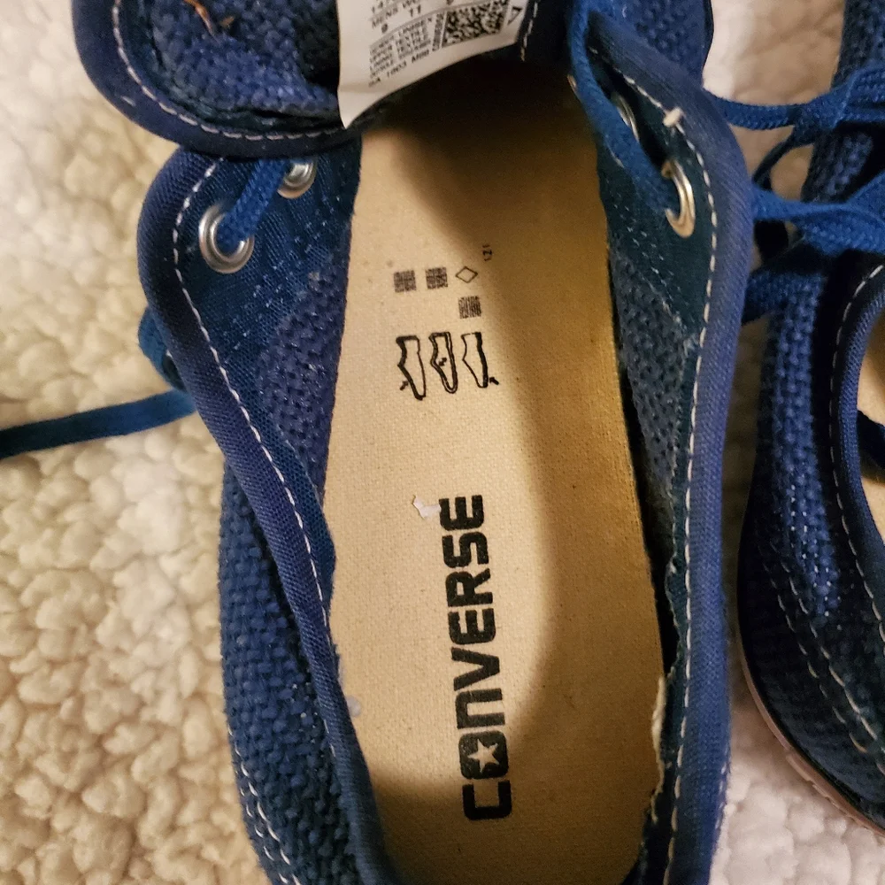 Converse All stars sneakers. Blue mesh. Men's 9 women's 11.  In good condition - Picture 5 of 8